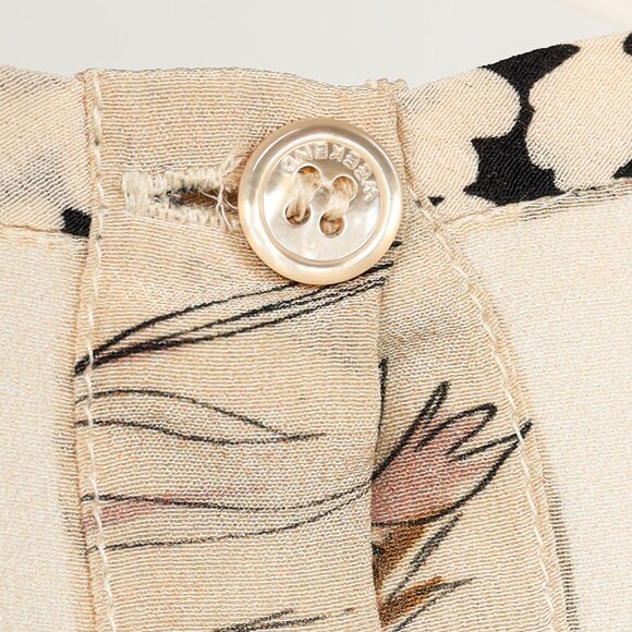 Weekend Max Mara Beige Floral Silk Peplum Blouse - Picture 10 of 10